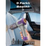 7go Ahv-14 2'si 1 Arada Kablosuz Araç Içi Süpürge Mor | 18000PA Güçlü Vakum + Üfleme | Cam Kırıcı & Kemer Kesici Acil Durum Özellikli - Görsel 3