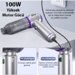 Ezere 16000PA Güçlü Portatif Tasinabilir Vakumlu Kablosuz Üflemeli Mini Araç Süpürgesi - Görsel 2