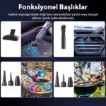 Ezere 16000PA Güçlü Portatif Tasinabilir Vakumlu Kablosuz Üflemeli Mini Araç Süpürgesi - Görsel 4