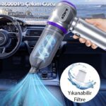 Ezere 16000PA Güçlü Portatif Tasinabilir Vakumlu Kablosuz Üflemeli Mini Araç Süpürgesi - Görsel 5