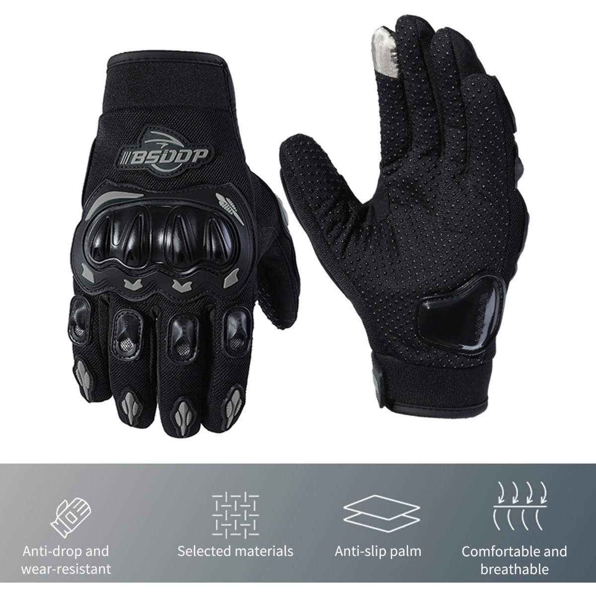 110000176774497.jpg Bsddp Motosiklet Sürme Eldivenleri Binici Kaymaz (Yurt Dışından) - Görsel 1