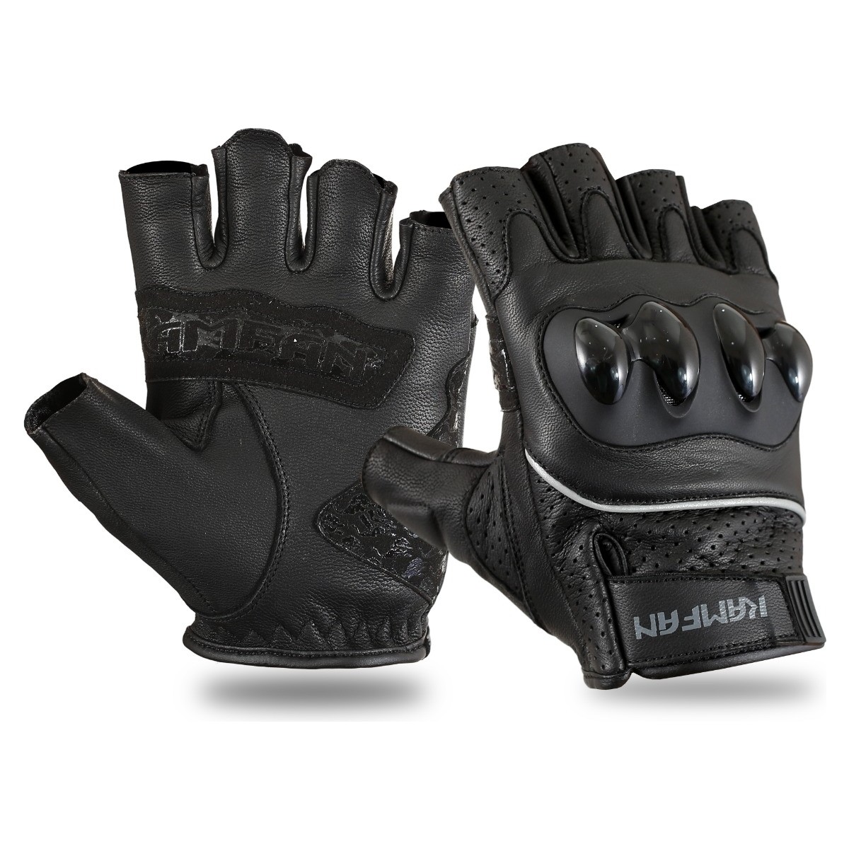 110000260162160.jpg Kamfan Hfg-02 Yarım Parmak Motosiklet Eldivenleri - Görsel 1
