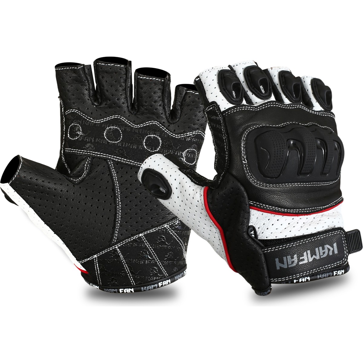 110000260975926.jpg Kamfan Hfg-01 Yarım Parmak Motosiklet Eldivenleri - Görsel 1