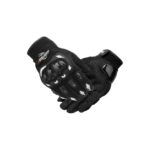 Schulzz Unisex Siyah Profesyonal Korumalı Motosiklet Eldiveni Dokunmatikli Motorsiklet - Görsel 3