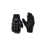 Schulzz Unisex Siyah Profesyonal Korumalı Motosiklet Eldiveni Dokunmatikli Motorsiklet - Görsel 4