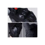 Motoanl Motosiklet Kadın Eldiveni Sert Plastik Full Koruma Kaydırmaz Kumaş Womeni Motor Eldiven Black - Görsel 3