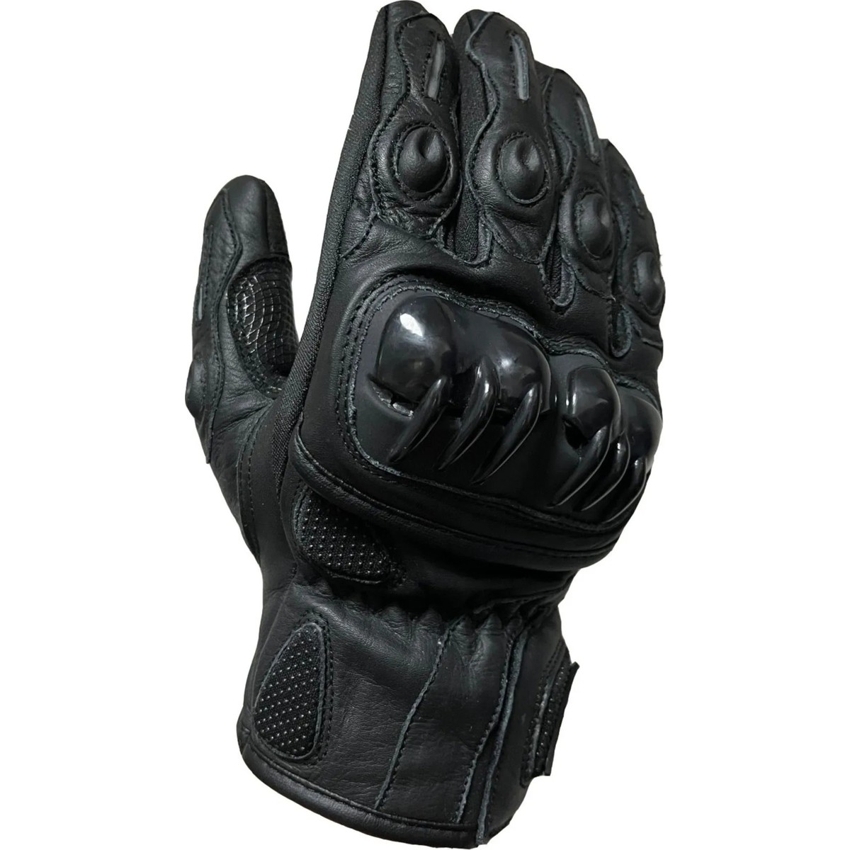 110000734502645.jpg Venom VN-9021 Gerçek Deriden Korumalı Siyah Motorcu Eldiveni - Görsel 1
