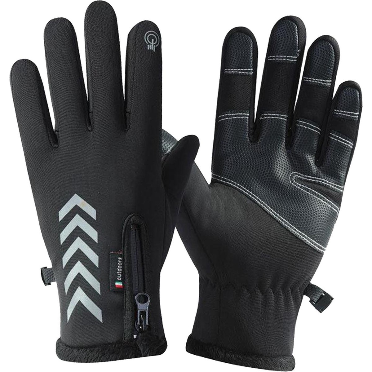 110000763262875.jpg Motiva Softshell Unisex Bisiklet, Motosiklet Eldiven Suya Dayanıklı Dokunmatik Kışlık Rüzgar Geçirmez Kaymaz - Görsel 1