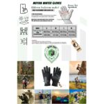 Motiva Softshell Unisex Bisiklet, Motosiklet Eldiven Suya Dayanıklı Dokunmatik Kışlık Rüzgar Geçirmez Kaymaz - Görsel 5