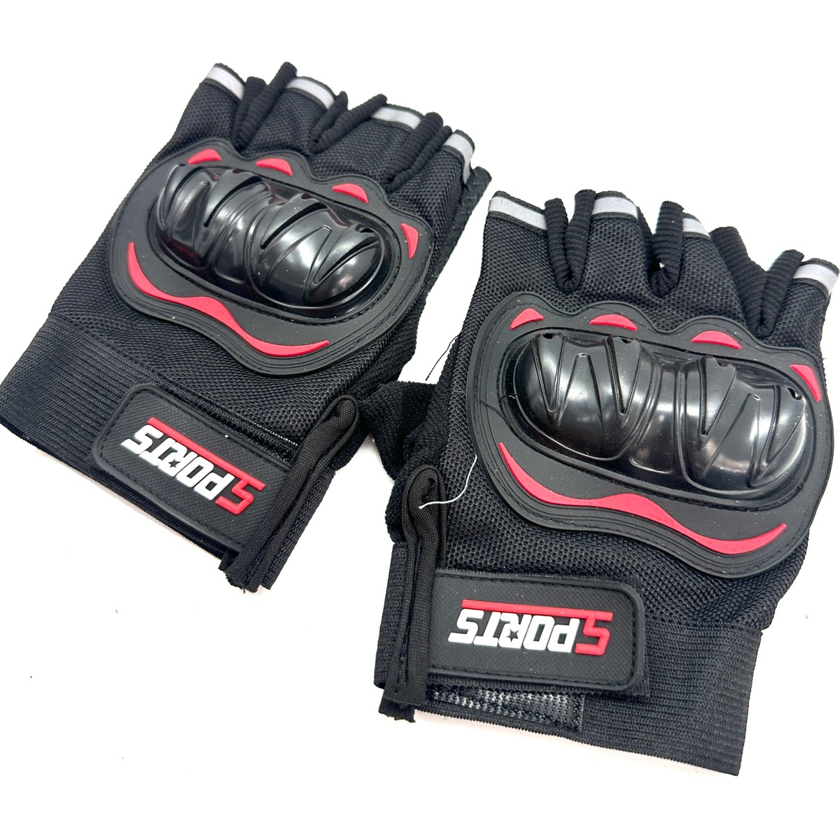 110000791156537.jpg Sports Unisex Korumalı Yarım Motorsiklet Eldiveni Sports - Görsel 1