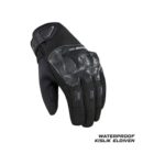 Motoanl Motosiklet Kışlık Eldiven Waterproof Oxford ve Deri Kumaş Premium Motor Korumalı Eldiveni Siyah - Görsel 2