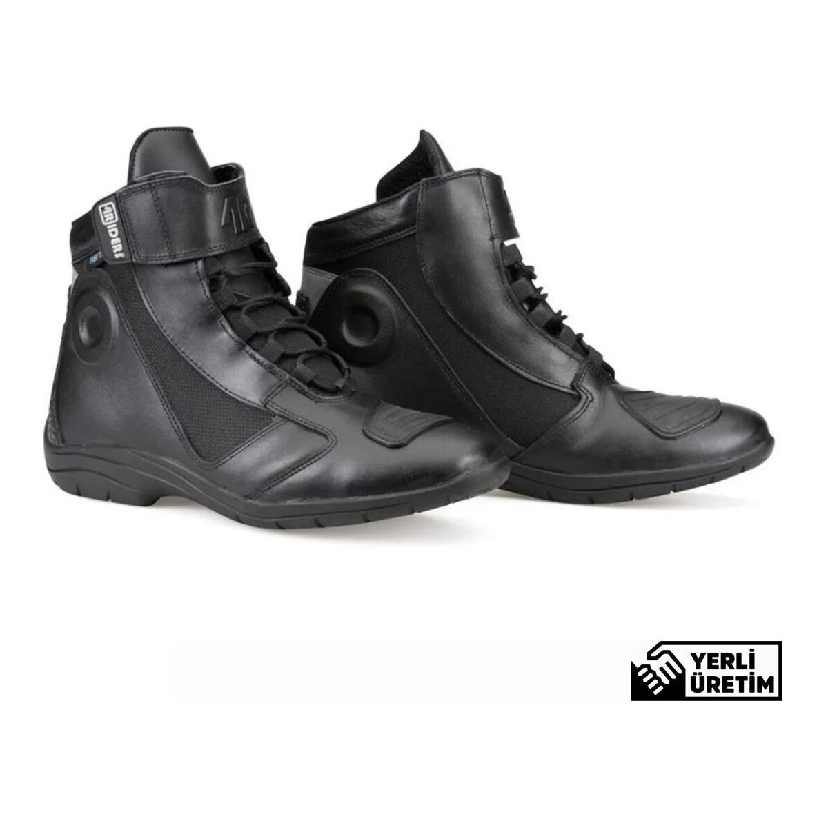 110001011975573.jpg 4riders City Evo Ce Sertifikalı Korumalı Motosiklet botu Siyah - Görsel 1