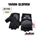 Jiekai Jk-Yx Yarım Eldiven Korumalı * Siyah *tam Kalıp - Görsel 2