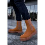 Deridün Yıldız Shoes MN223 - Srt Alaska Süet Erkek Bot Taba