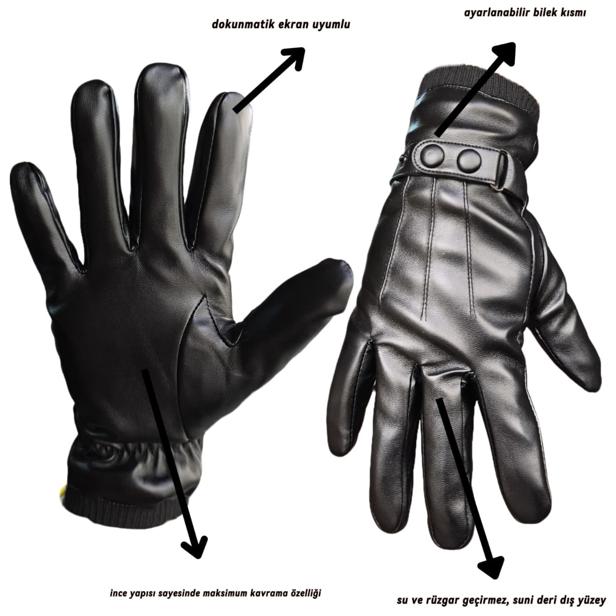 110001237796857.jpg Işnar Moda Deri Motosiklet Eldiveni - Görsel 1
