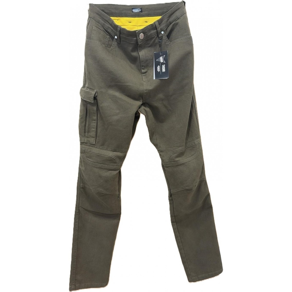 110001239286324.jpg Thorr Forest Motosiklet Korumalı Kot Pantolonu Gabardin Haki Yeşi - Görsel 1