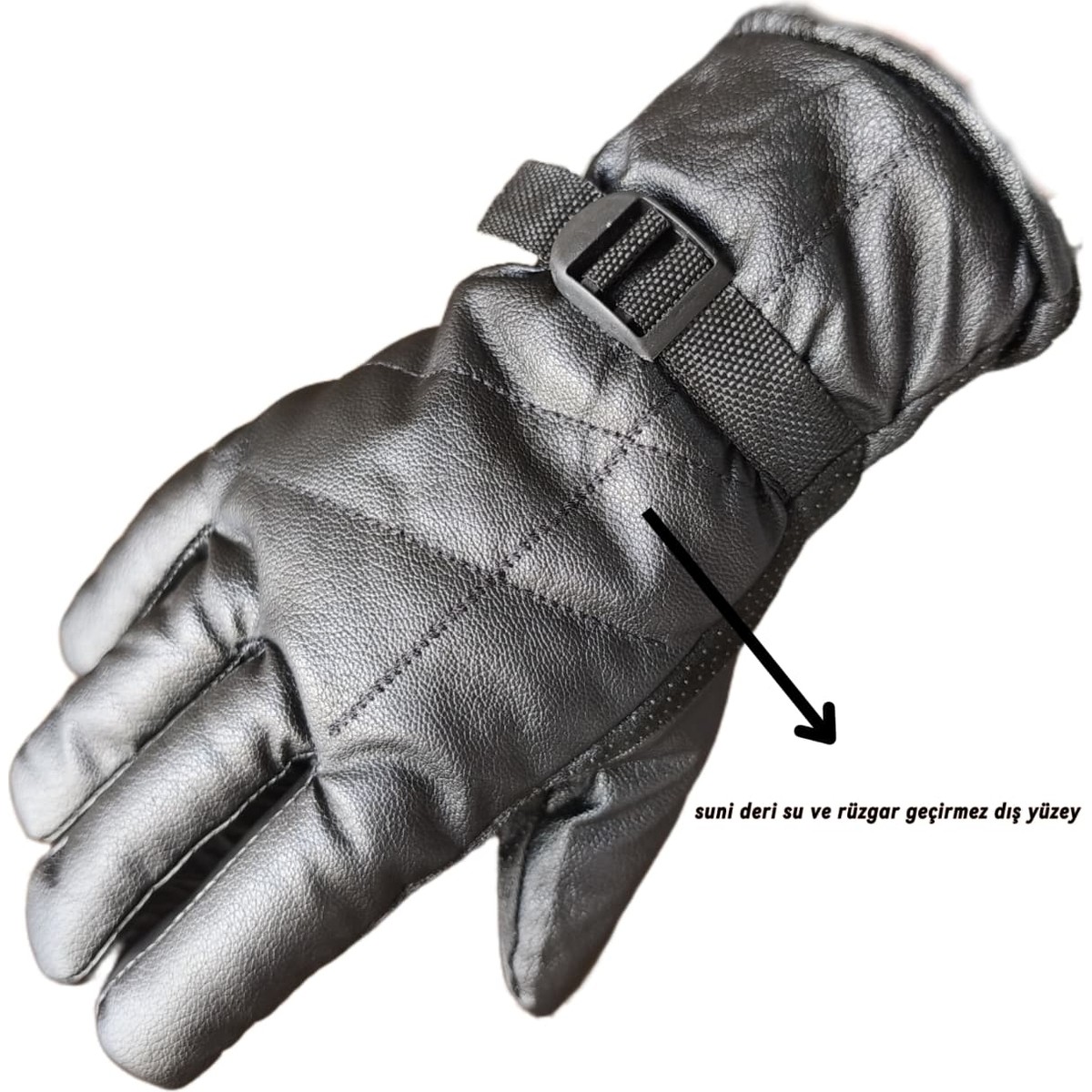 110001244815436.jpg Işnar Moda Içi Yünlü Su ve Rüzgar Geçrimez Kışlık Motorcu Eldiveni - Görsel 1