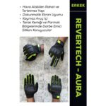 Motokit Revertech Aura Siyah / Neon - Dokunmatik Ekran Uyumlu Motosiklet Eldiveni (Erkek)