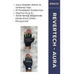 Motokit Revertech Aura Lacivert - Neon / Yarım Parmak - Kaymaz Avuç Içi Motosiklet Eldiveni (Erkek)