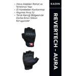 Motokit Revertech Aura Siyah / Yarım Parmak - Kaymaz Avuç Içi Motosiklet Eldiveni (Kadın)