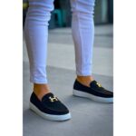 Evyora KB-027  Kuback  Bağcıksız Siyah Süet H Günlük Erkek Ayakkabı - Görsel 2