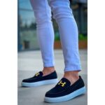 Evyora KB-027  Kuback  Bağcıksız Siyah Süet H Günlük Erkek Ayakkabı - Görsel 4