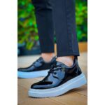 Evyora Kb-X3  Kuback Siyah Rugan  Bağcıklı  Günlük Erkek  Ayakkabı