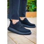 Evyora KB-003 Kuback Siyah Süet Siyah Taban Bağcıklı  Günlük Erkek  Ayakkabı