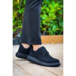 Evyora KB-003 Kuback Siyah Süet Siyah Taban Bağcıklı  Günlük Erkek  Ayakkabı - Görsel 2