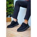 Evyora KB-003 Kuback Siyah Süet Siyah Taban Bağcıklı  Günlük Erkek  Ayakkabı - Görsel 3