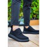 Evyora KB-003 Kuback Siyah Süet Siyah Taban Bağcıklı  Günlük Erkek  Ayakkabı - Görsel 4