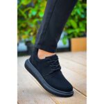 Evyora KB-003 Kuback Siyah Süet Siyah Taban Bağcıklı  Günlük Erkek  Ayakkabı - Görsel 5