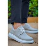 Evyora KB-003 Kuback Gri Süet Bağcıklı  Günlük Erkek Ayakkabı