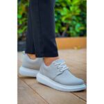 Evyora KB-003 Kuback Gri Süet Bağcıklı  Günlük Erkek Ayakkabı - Görsel 2