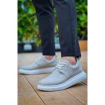 Evyora KB-003 Kuback Gri Süet Bağcıklı  Günlük Erkek Ayakkabı - Görsel 4