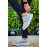Evyora KB-003 Kuback Gri Süet Bağcıklı  Günlük Erkek Ayakkabı - Görsel 5