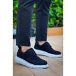 Evyora KB-003 Kuback Siyah Süet Bağcıklı  Günlük Erkek  Ayakkabı
