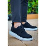 Evyora KB-003 Kuback Siyah Süet Bağcıklı  Günlük Erkek  Ayakkabı - Görsel 2