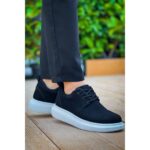 Evyora KB-003 Kuback Siyah Süet Bağcıklı  Günlük Erkek  Ayakkabı - Görsel 3