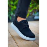 Evyora KB-003 Kuback Siyah Süet Bağcıklı  Günlük Erkek  Ayakkabı - Görsel 4