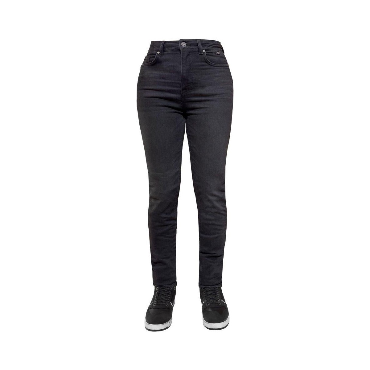 110001270690100.jpg The Biker Jeans Thebikerjeans Lucy Black Cordura® Korumalı Motosiklet Kot Pantolonu Kadın - Görsel 1