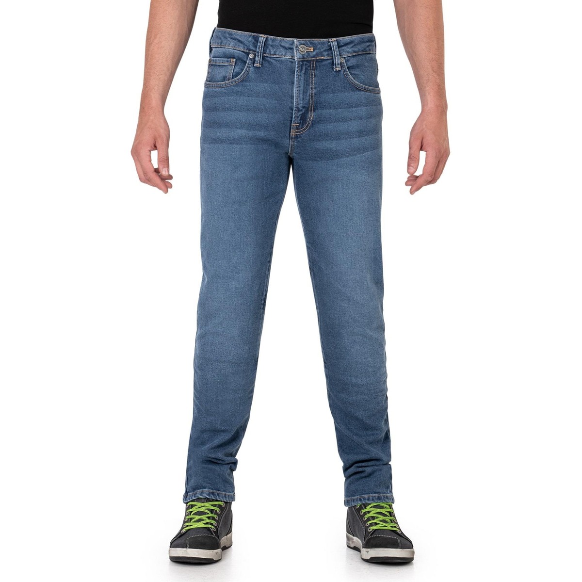 110001270691150.jpg The Biker Jeans Thebikerjeans Urbanizer Blue Korumalı Motosiklet Kot Pantolonu - Görsel 1