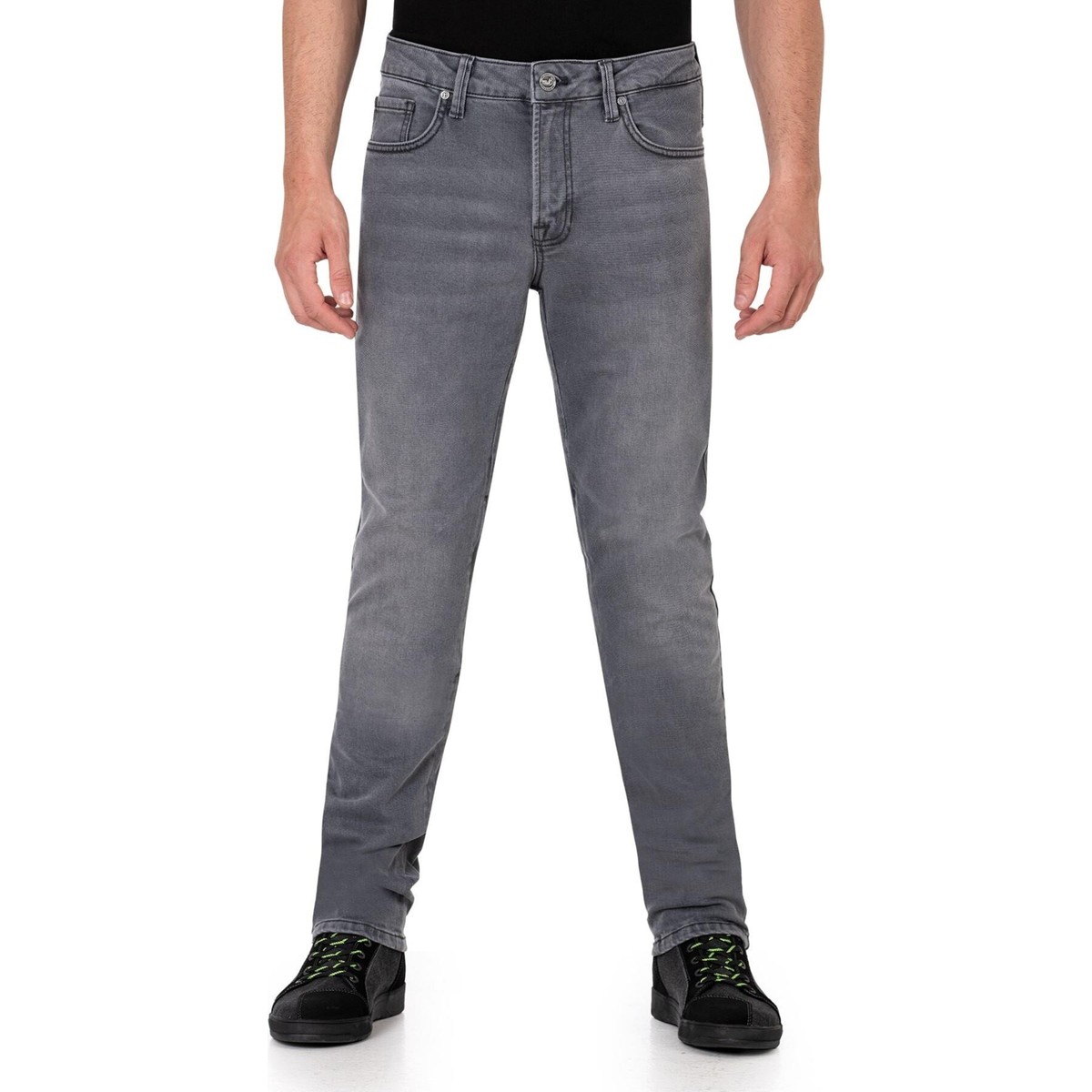 110001270692557.jpg The Biker Jeans Thebikerjeans Urbanizer Grey Korumalı Motosiklet Kot Pantolonu - Görsel 1