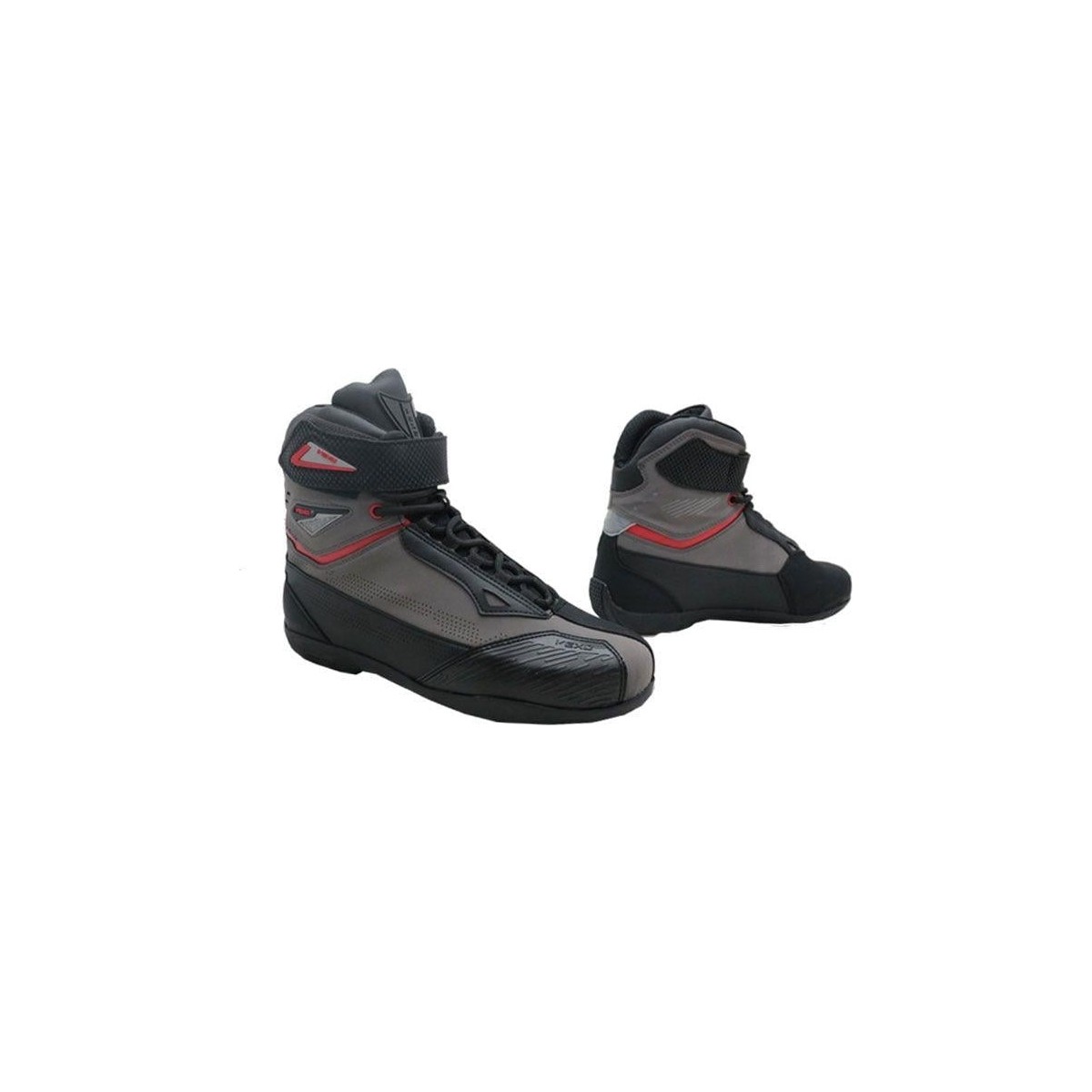 110001271122564.jpg Vexo Boxter Aır Korumalı Yazlık Motosiklet Bot Gri-Kırmızı - Görsel 1