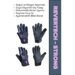 Motokit Revertech Strong Pink Circle / Su ve Rüzgar Geçirmez Kışlık Motosiklet Eldiveni